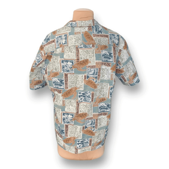 Vintage 90s Royal Creations Hawaiian Printed Shirt Sea Turtle Made in Hawaii Top - Picture 4 of 12